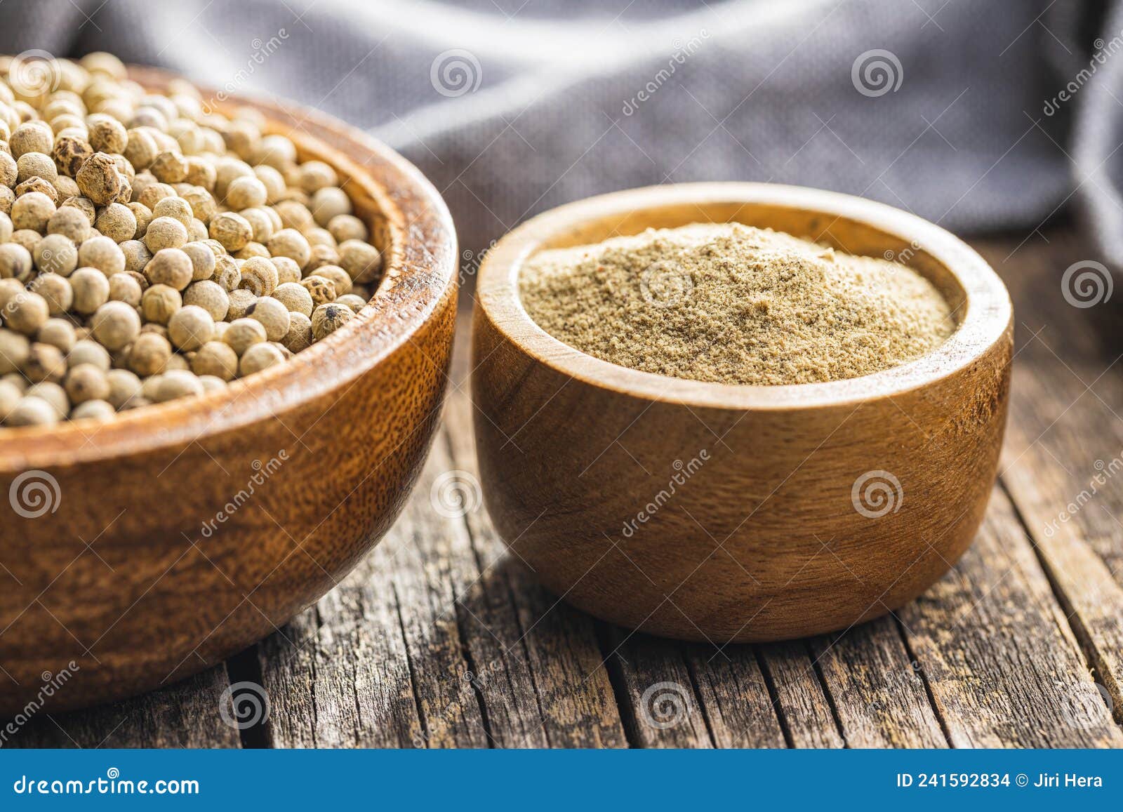 White Ground Pepper and Whole Peppercorn Spice in Bowl Stock Photo Image of powder, peppercorn