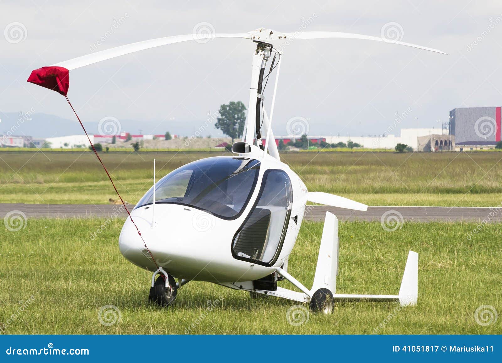 White gyro plane stock image. Image of ground, safety 41051817