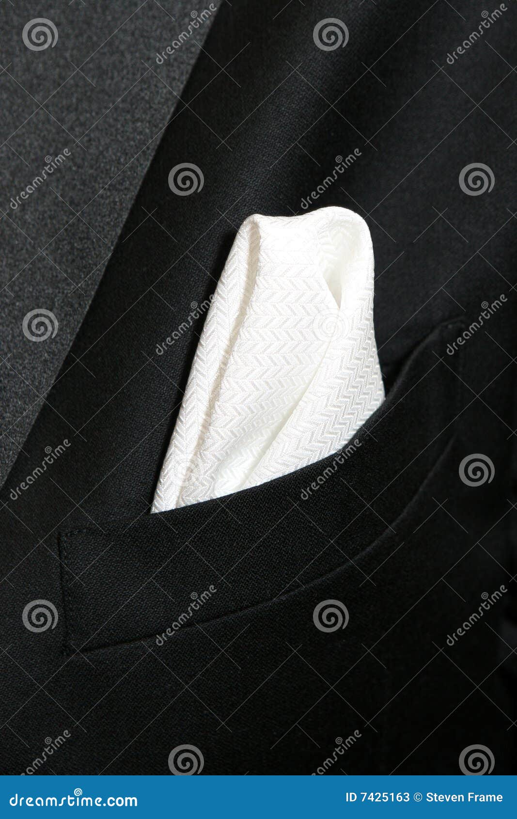 White Handkerchief stock image. Image of formal, elegant 7425163