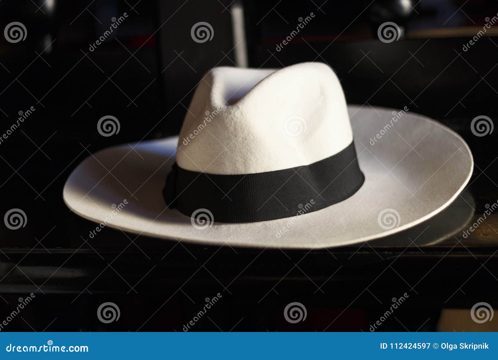 White hat with brim stock image. Image of personal, background - 112424597