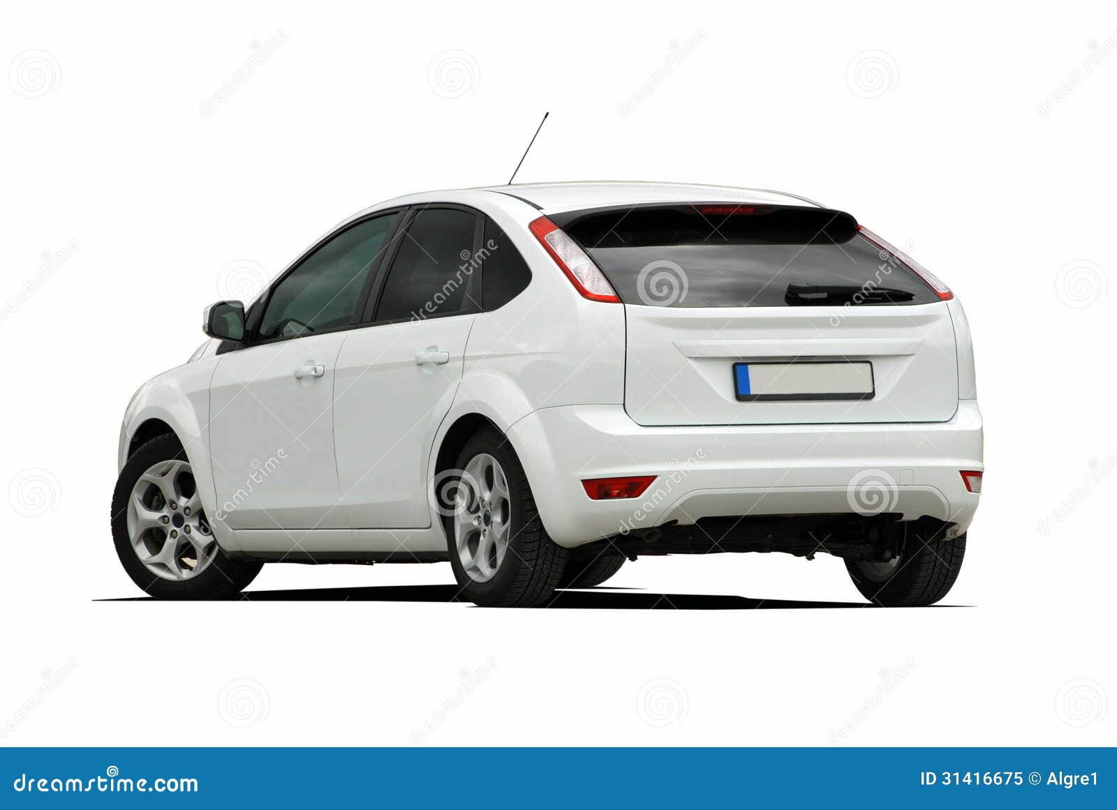 White hatchback stock image. Image of sedan, automobile 31416675