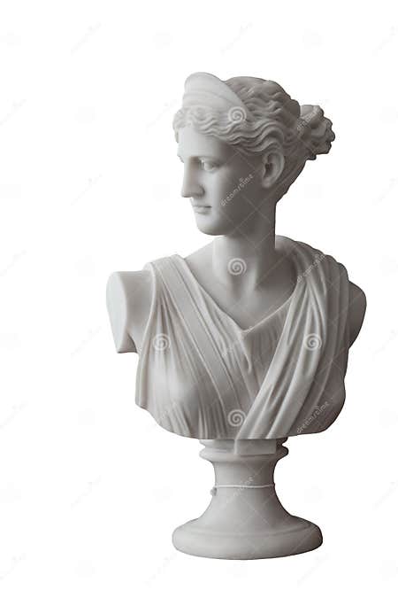 White Head Marble Statue of Roman Ceres or Greek Demeter Stock Image ...