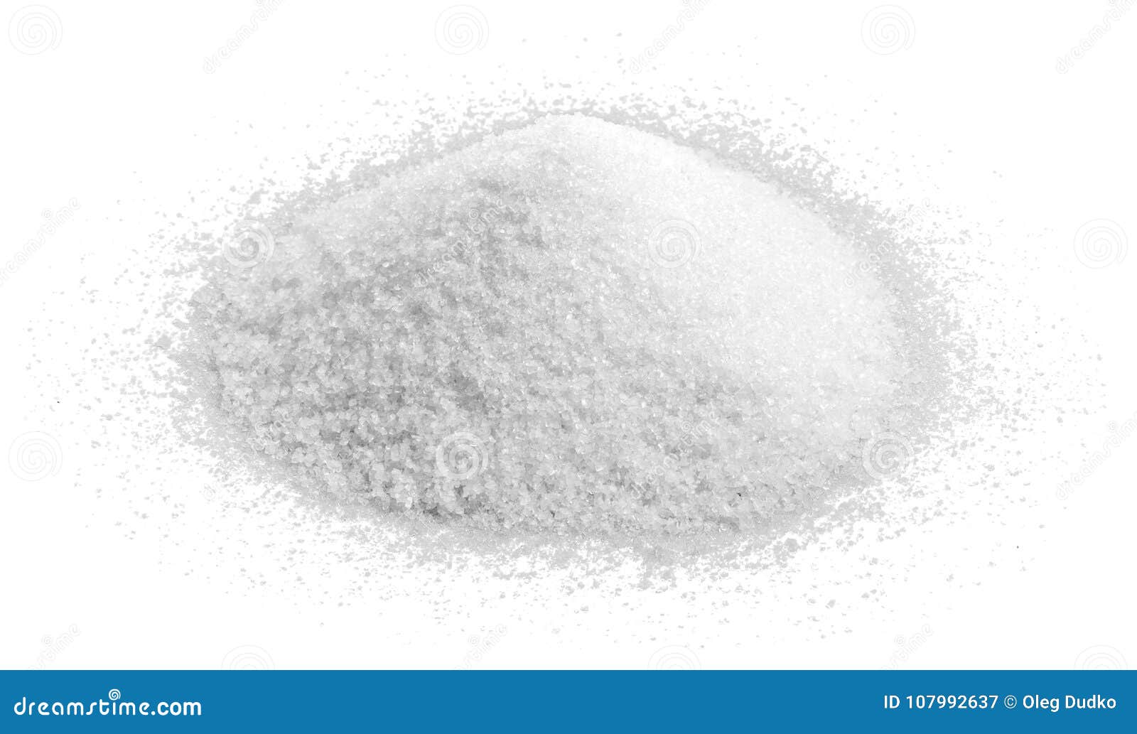 heap of salt  on white background