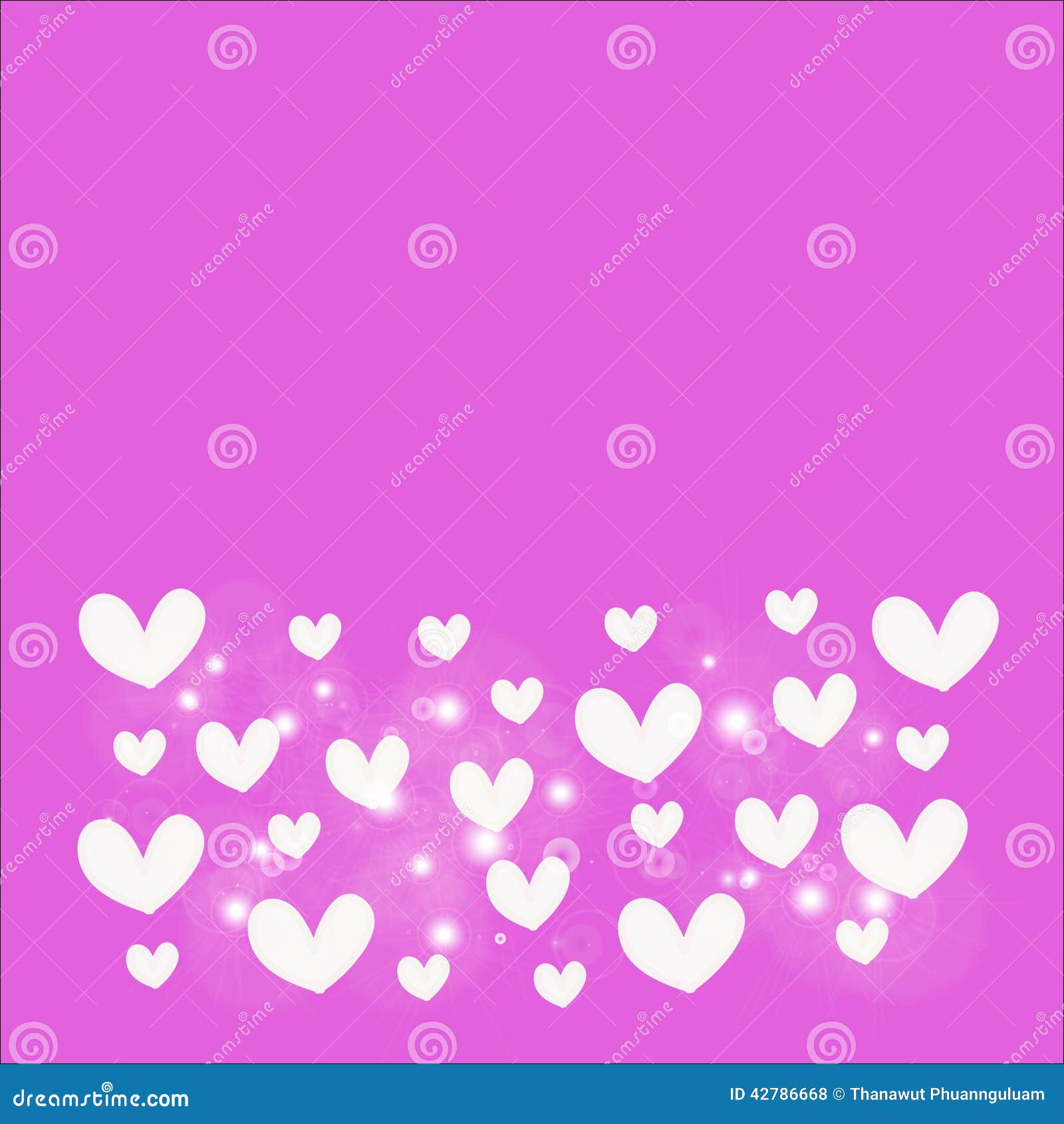 White Heart on Pink Background Stock Illustration Illustration of