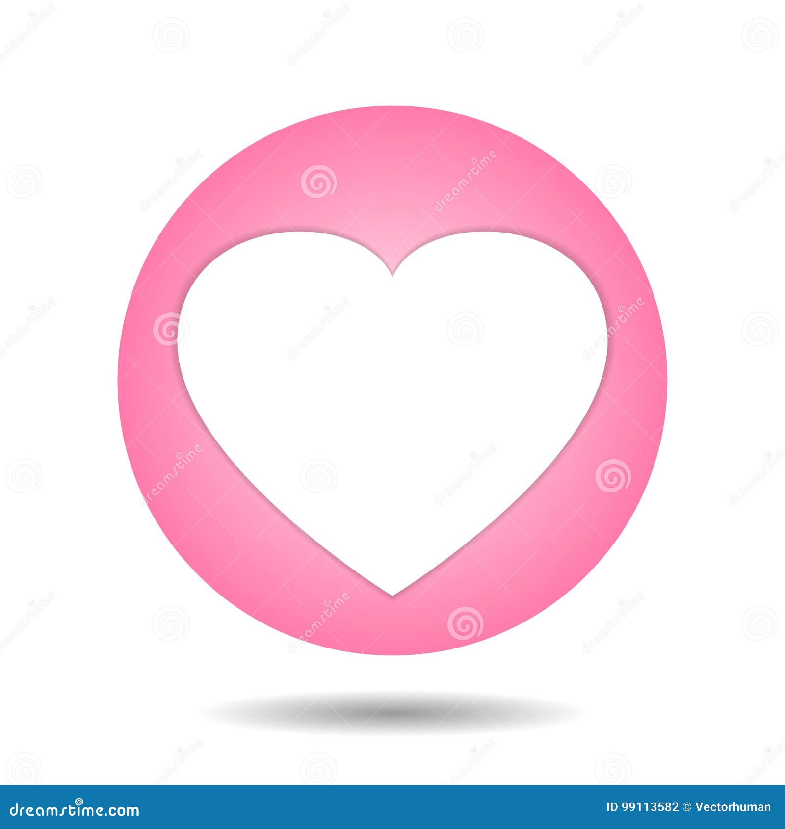 White heart on pink stock vector. Illustration of romantic 99113582
