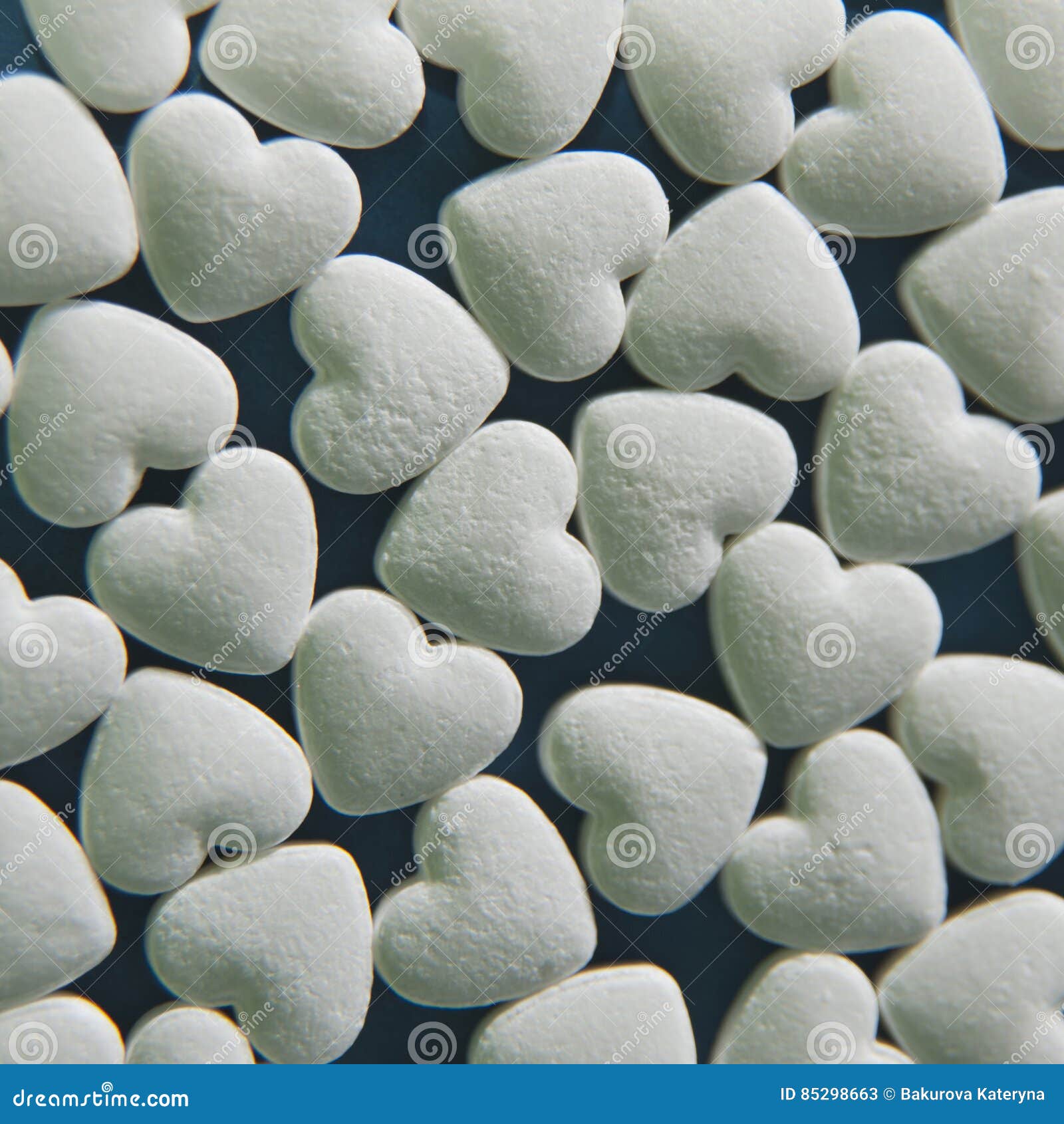 White hearts pills stock image. Image of blue, color 85298663