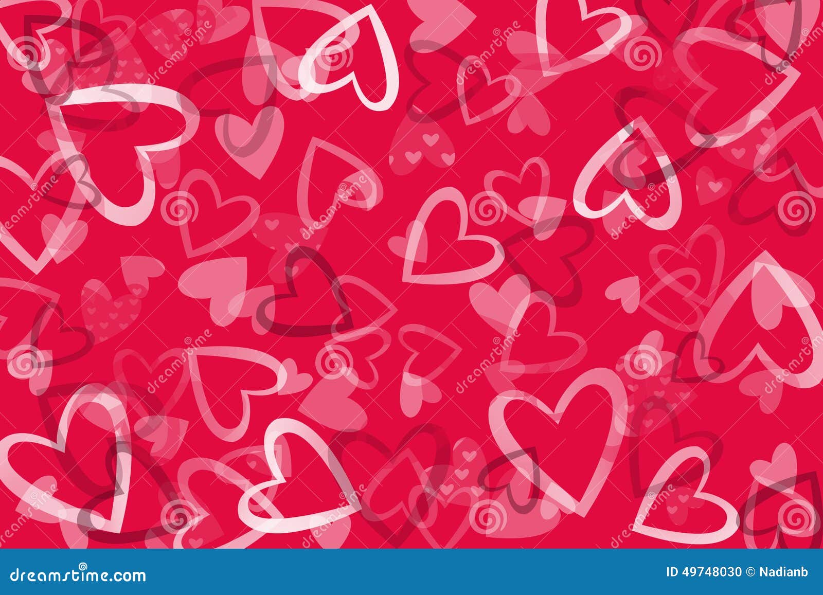 White hearts on red stock illustration. Illustration of abstract 49748030