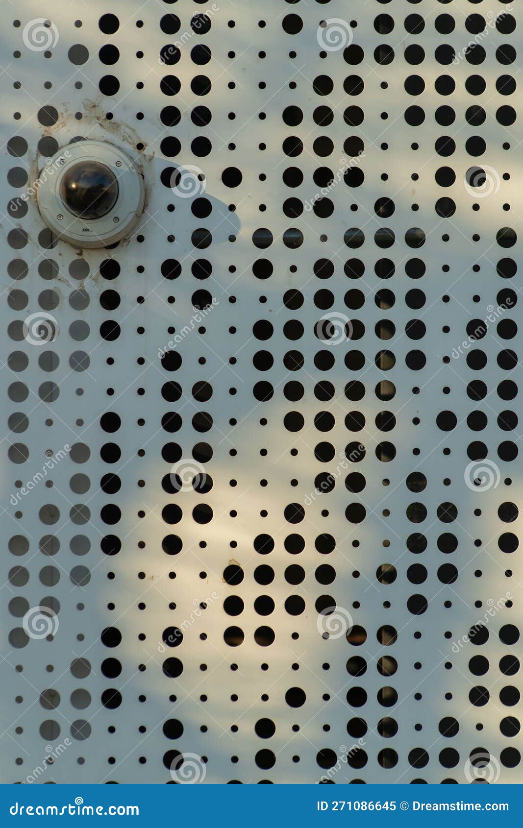 White Hole Punched Metal Building Facade And Exterior With Decorative