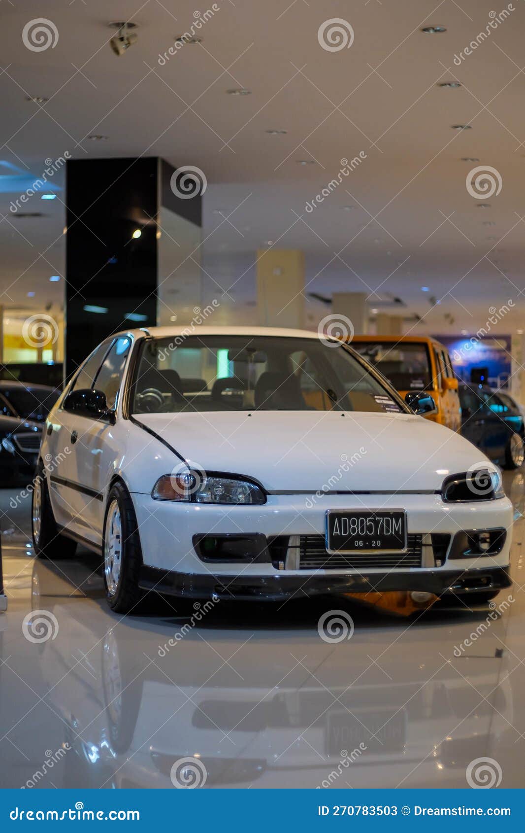 White Honda Civic EG6 Hatchback Editorial Stock Photo - Image of power