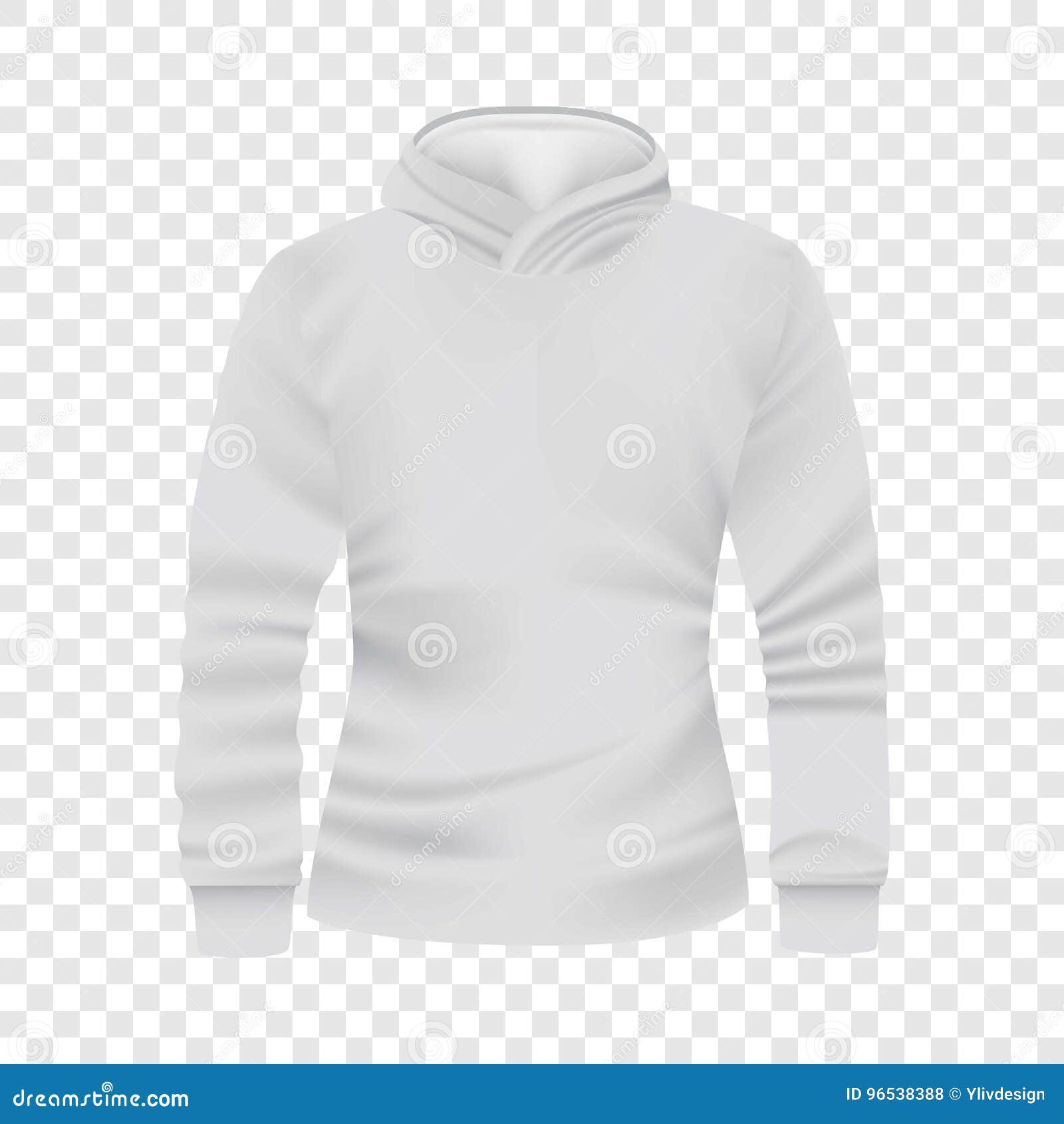 Download White Hoodie Front View Mockup, Realistic Style Stock Vector - Illustration of adult, collar ...