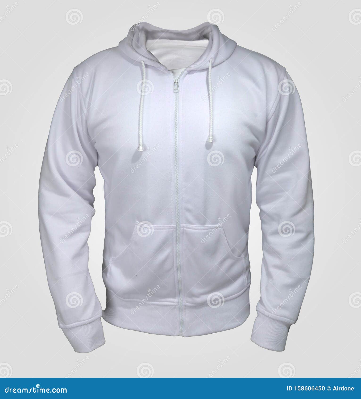 Download White Hoodie Mock up stock photo. Image of cotton, male ...