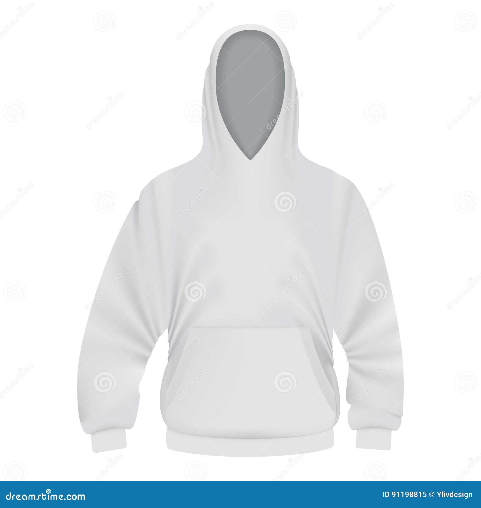 Download White Hoodie Mockup, Realistic Style Stock Vector ...