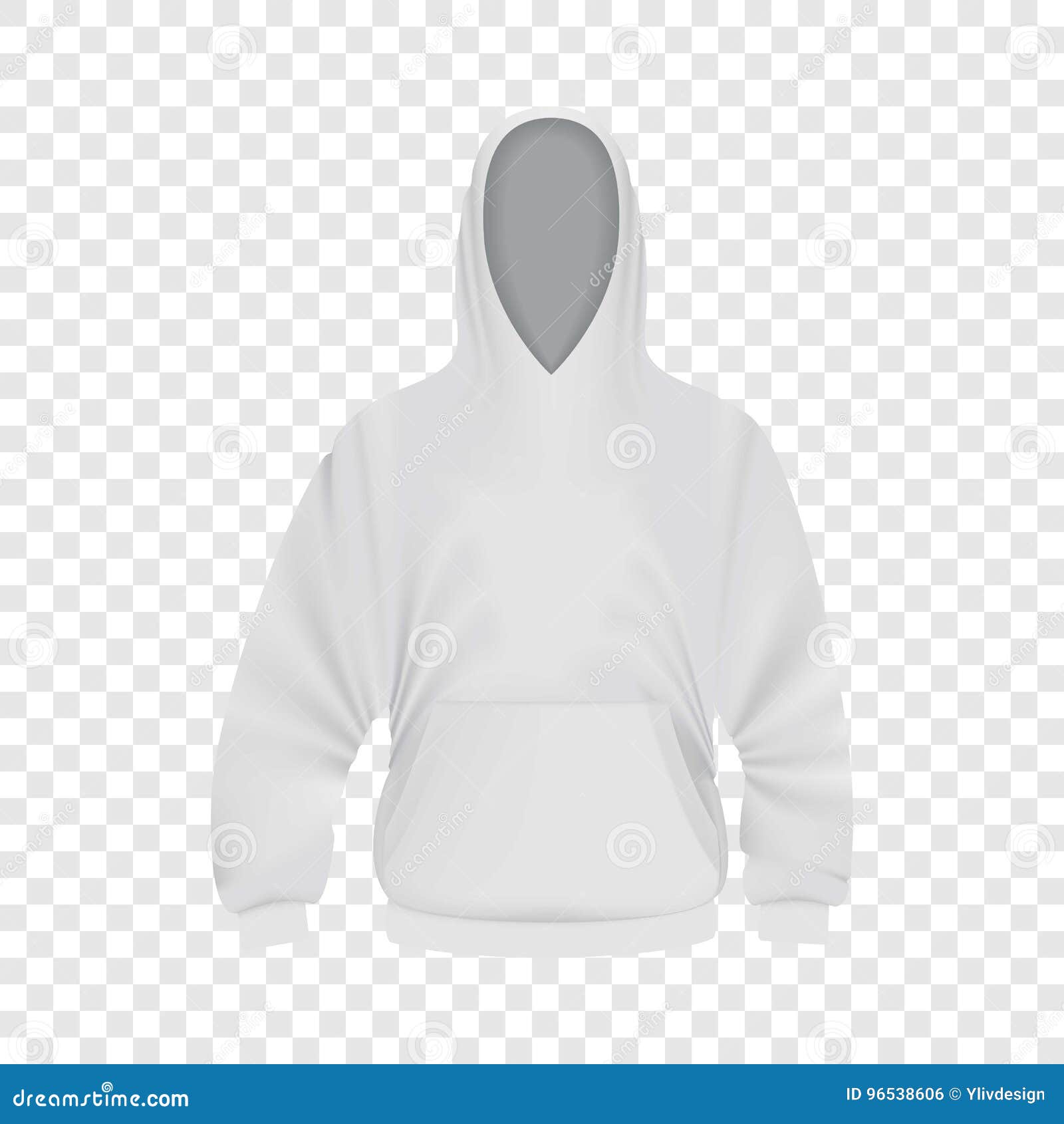 Download White Hoodie Mockup, Realistic Style Stock Vector ...