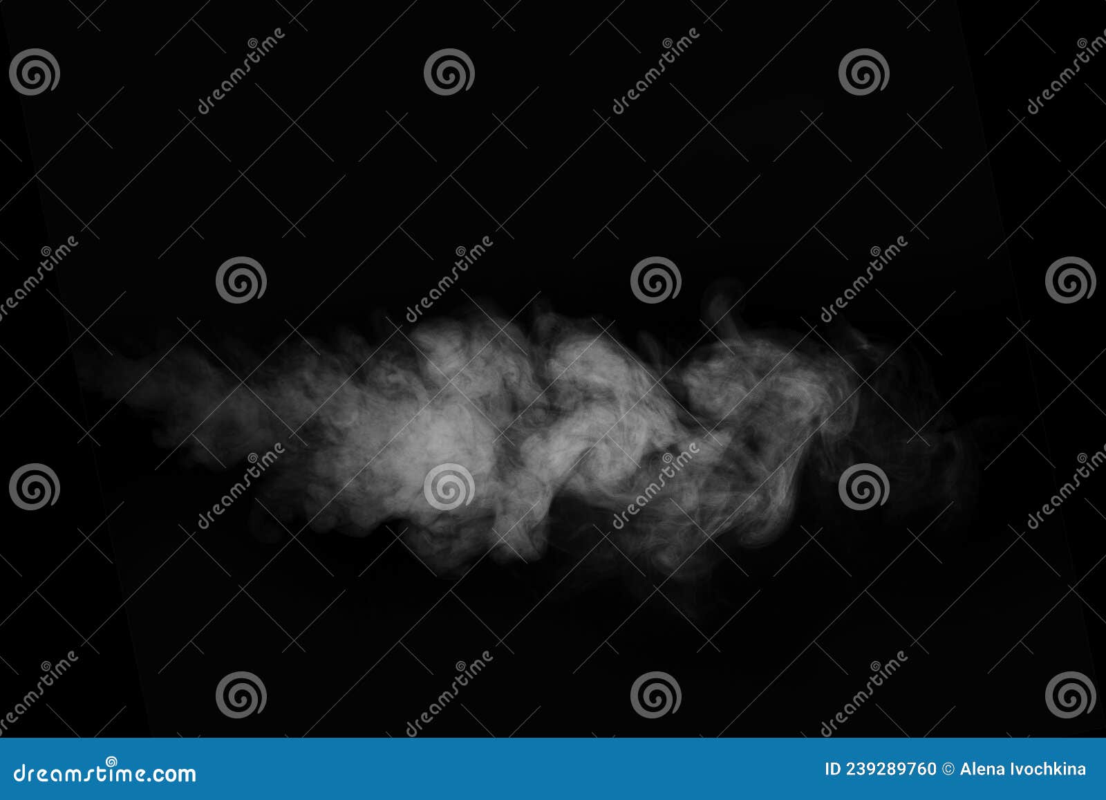 Real white steam on black background. Real white steam isolated on