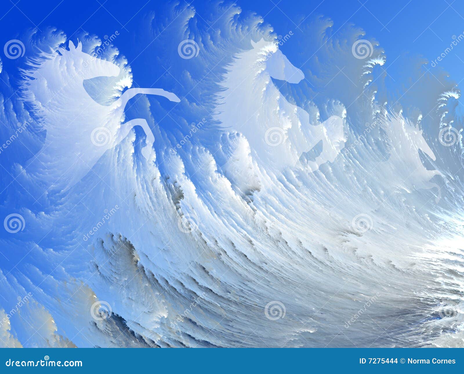 Storm Sea With White Horses On Waves Stock Photo, Picture and