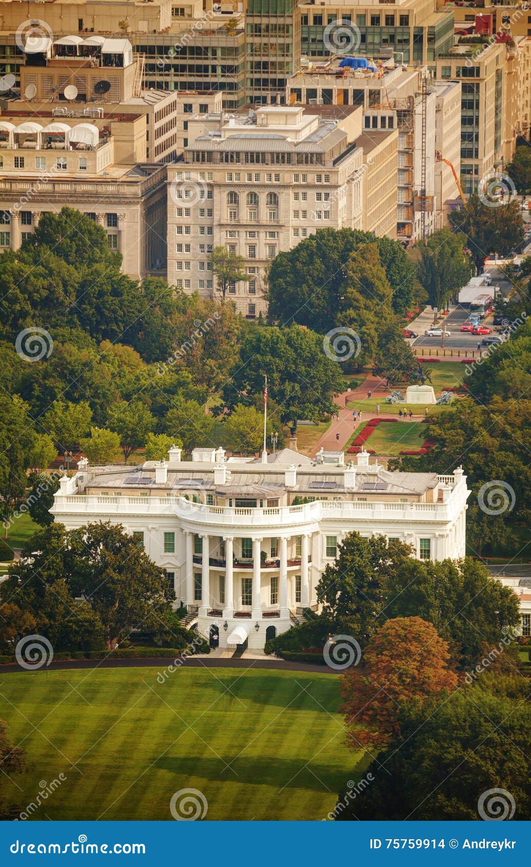 The White House Aerial View in Washington, DC Stock Photo - Image of