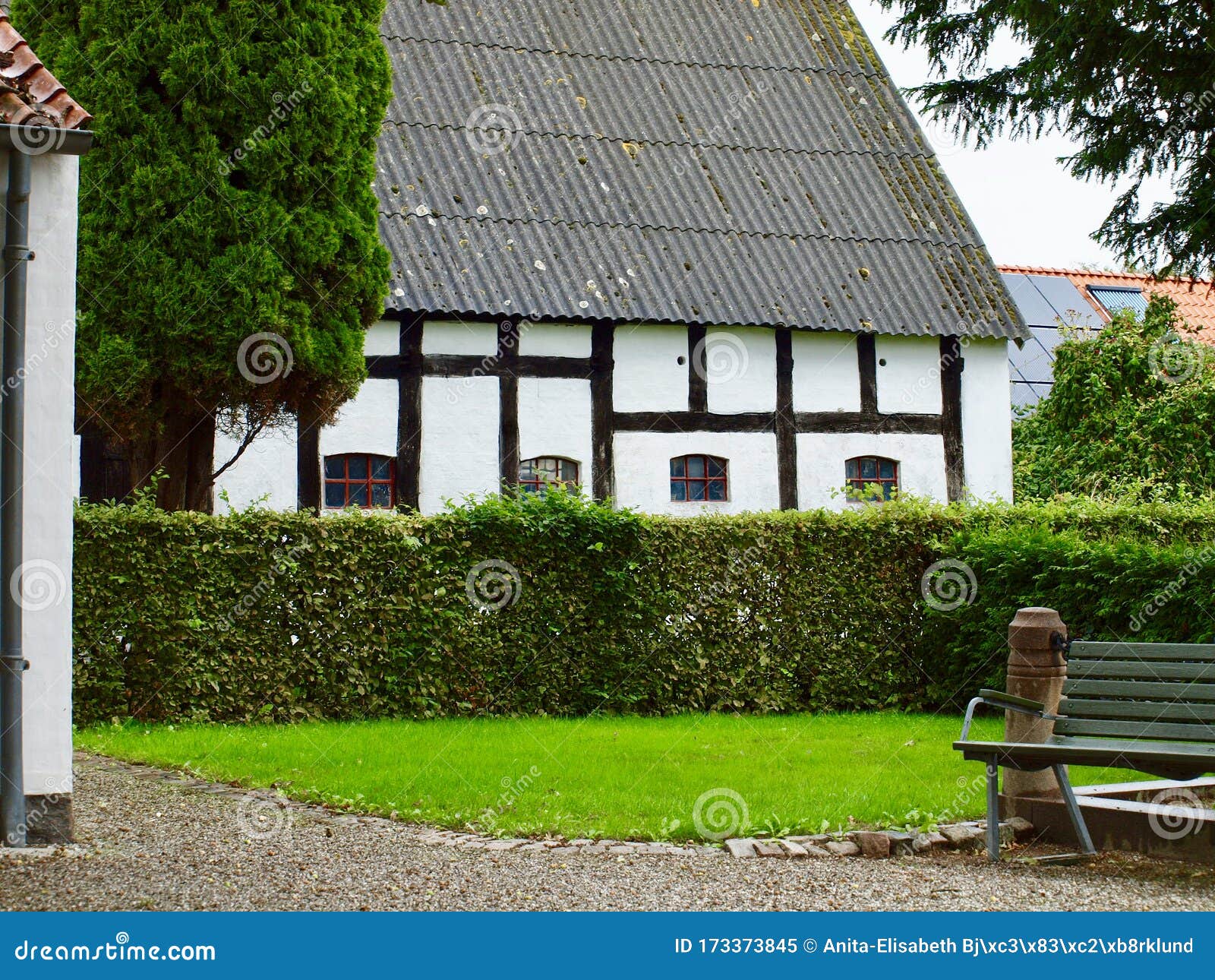 Denmark stock image. Image of hedge, house, white, denmark 173373845