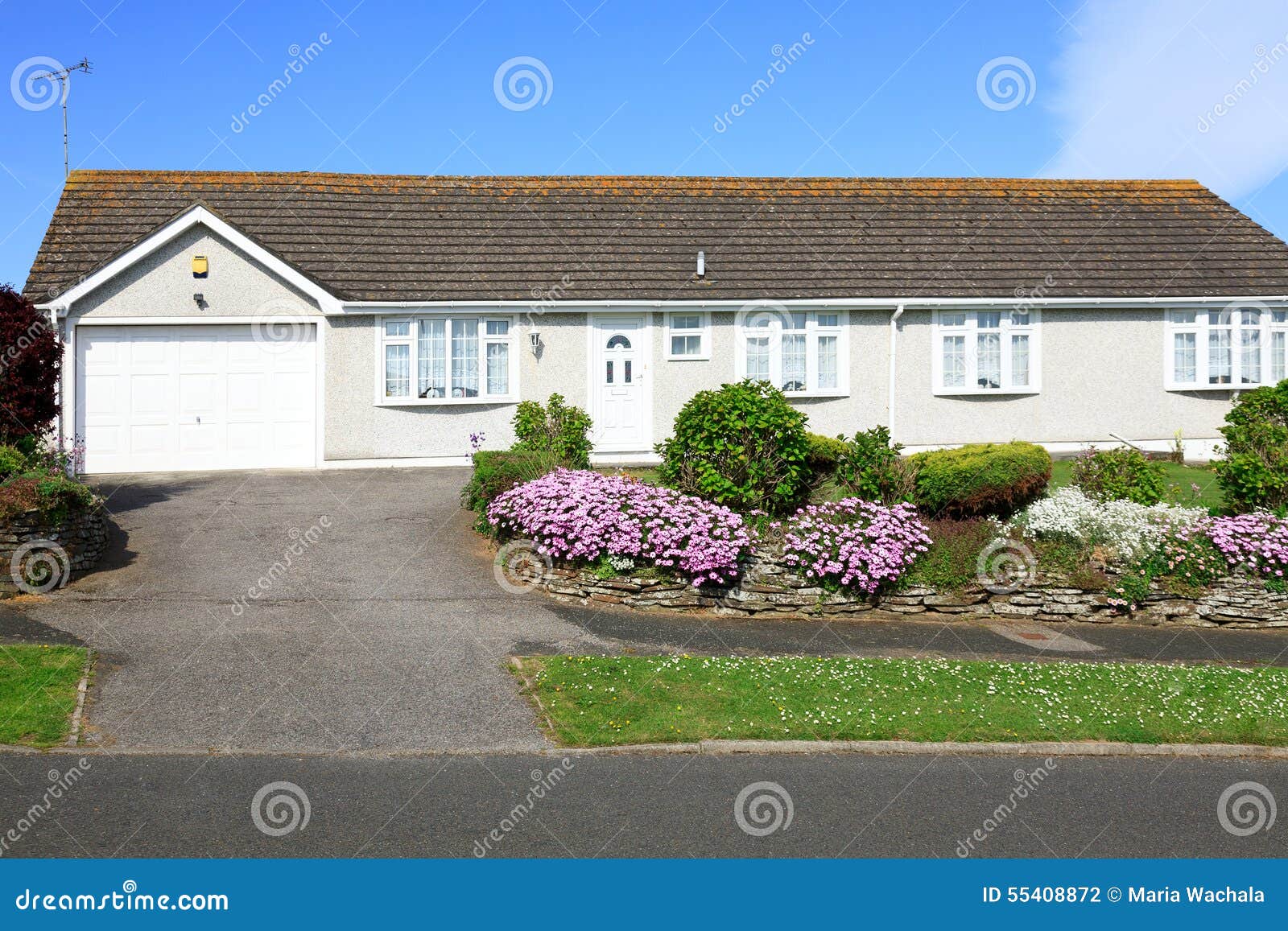 White House with garage stock photo. Image of finance 55408872