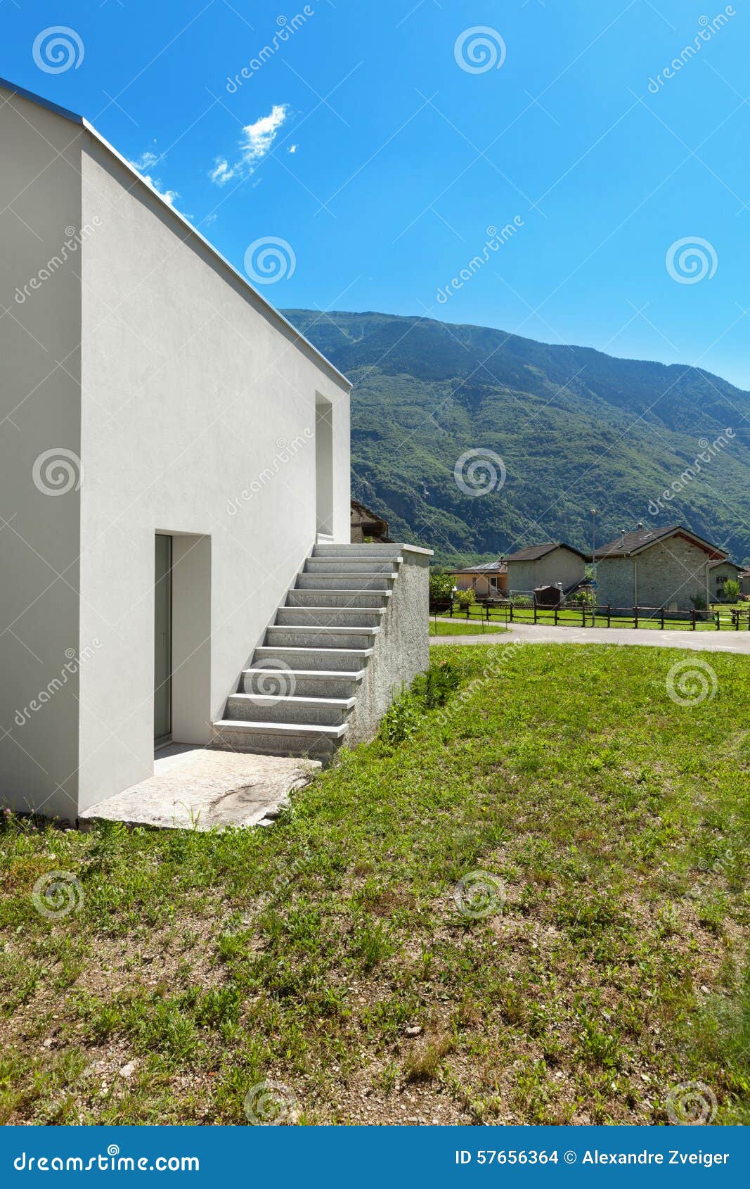 White house, side view stock photo. Image of residential - 57656364
