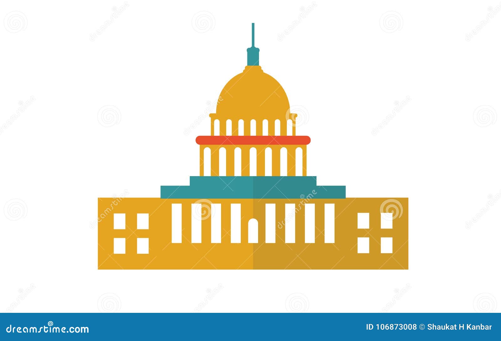 The white house stock vector. Illustration of illustrater - 106873008
