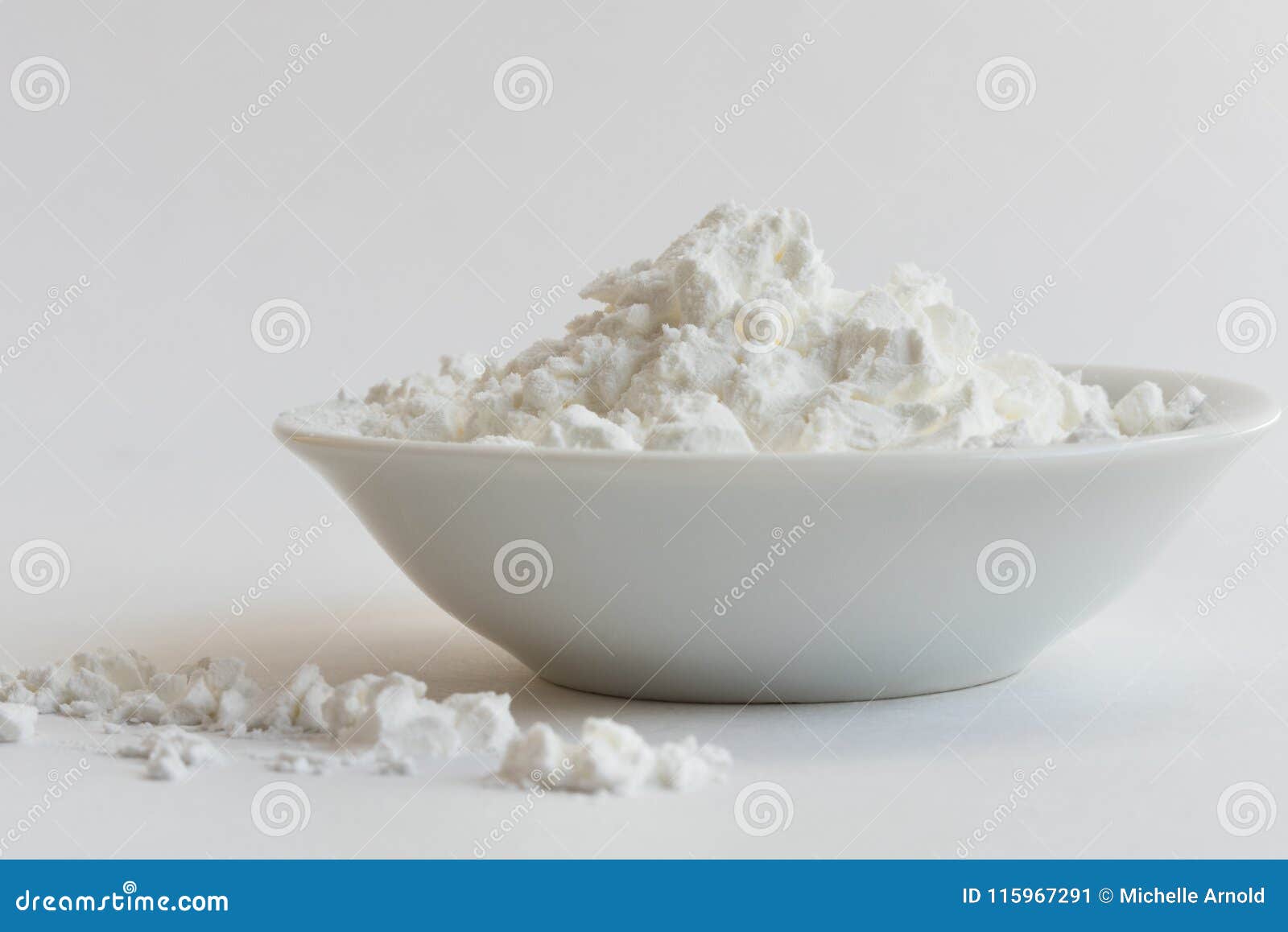 cornstarch heaped in a bowl stock image image of white ingredient