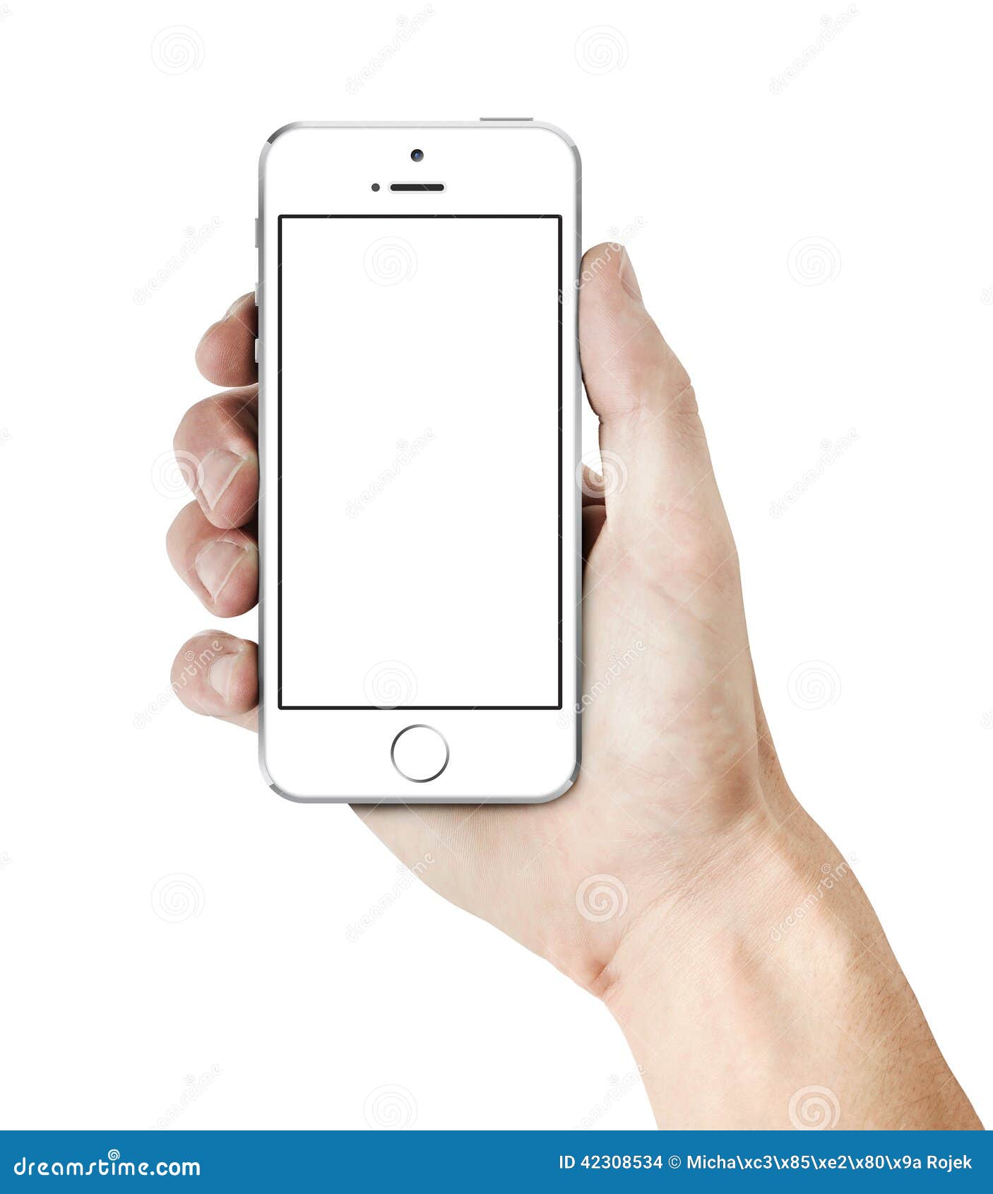 White iPhone 5s in hand editorial stock image. Image of black 42308534