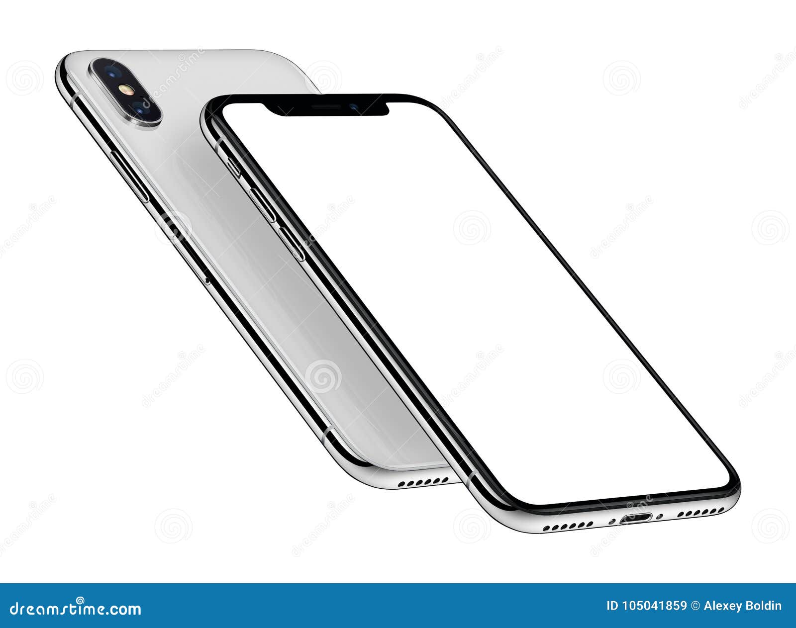 Download White Isometric Smartphones Similar To IPhone X Mockup ...