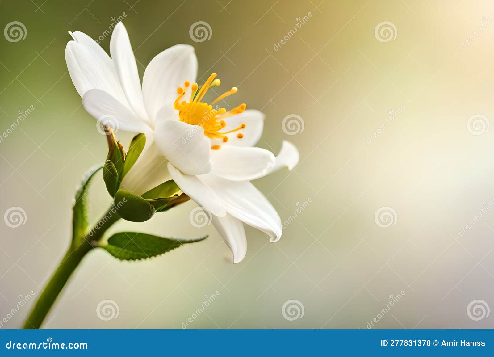 White jasmine flower stock illustration. Illustration of flower - 277831370