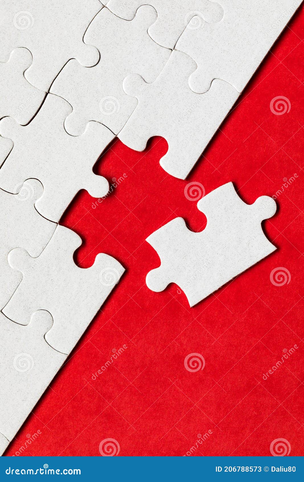 White Jigsaw Puzzle Pieces. Fill in Pieces of the Jigsaw Puzzle
