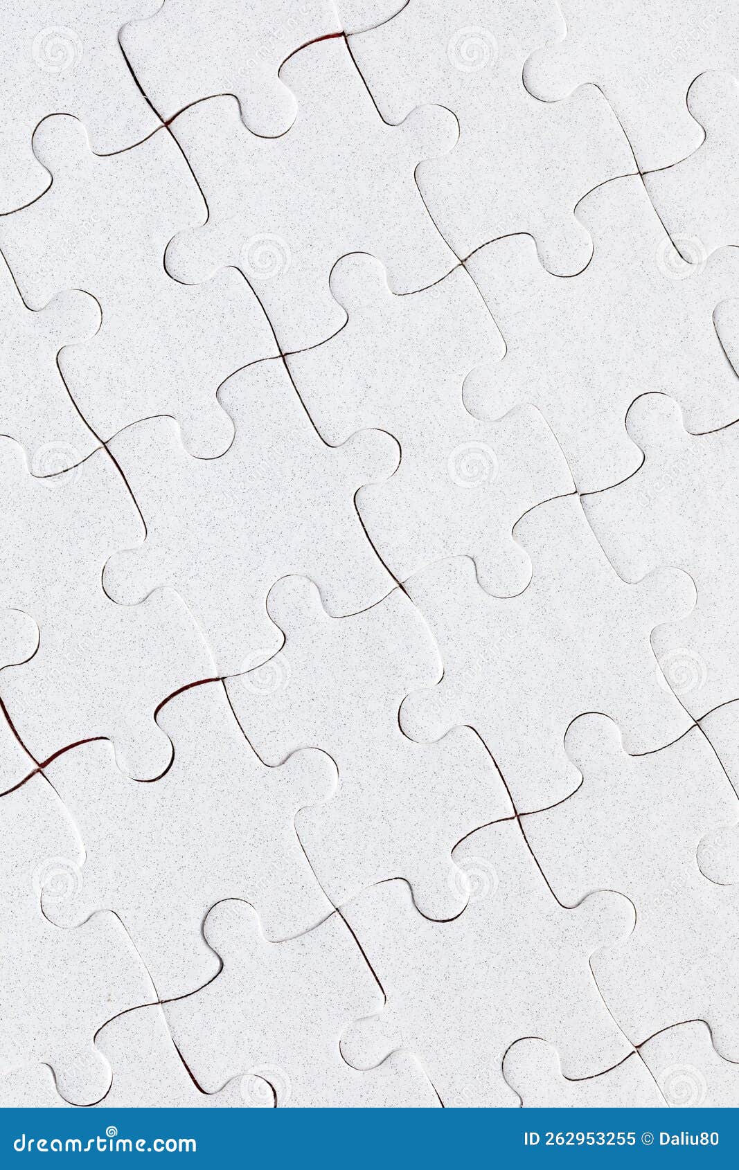 White Jigsaw Puzzle Pieces. Fill in Pieces of the Jigsaw Puzzle