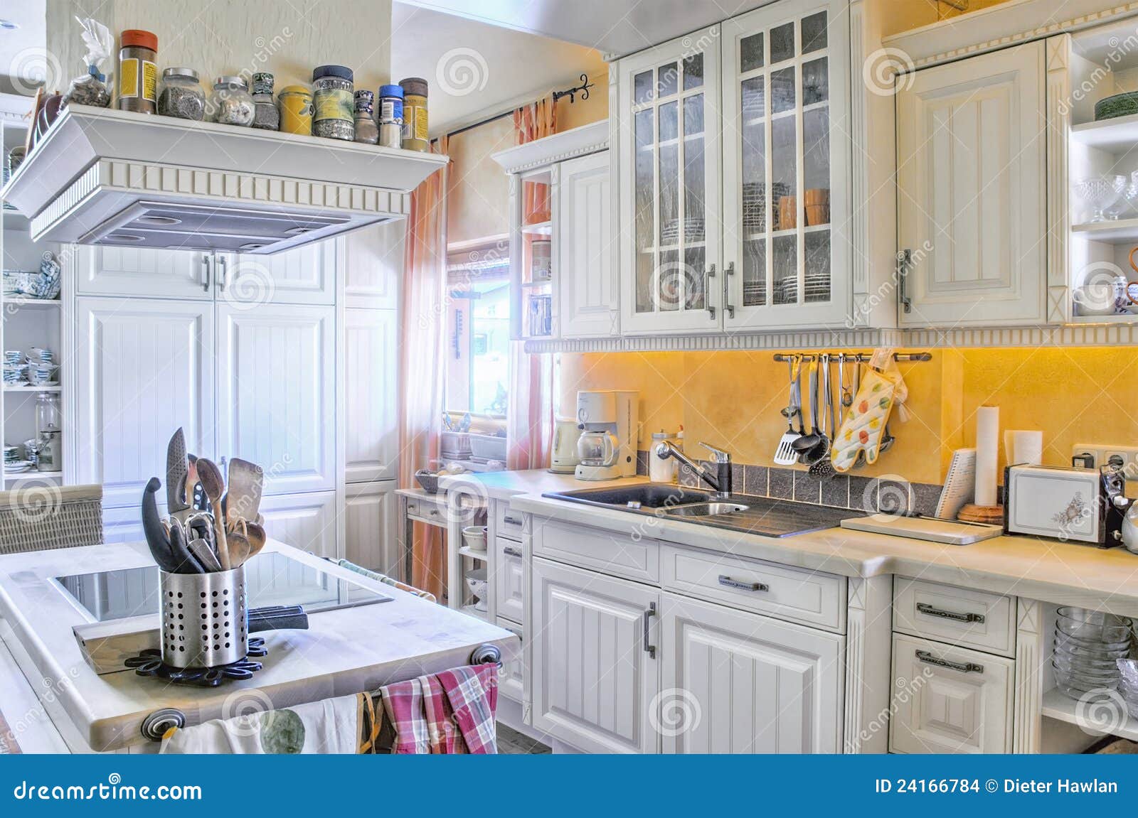 White Kitchen In Country Style Stock Photo Image Of Country