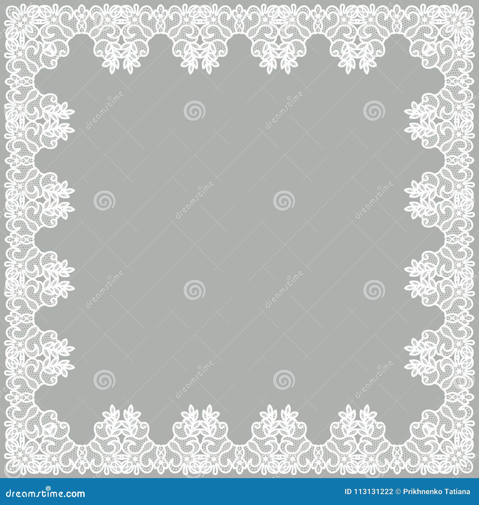Download White lace frame stock vector. Illustration of floral ...