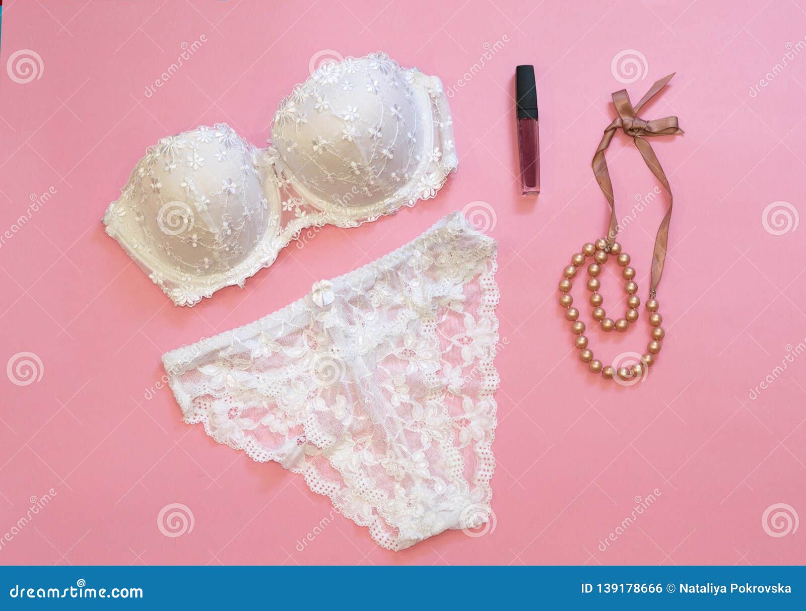 https://thumbs.dreamstime.com/z/white-lacery-lingerie-near-lipstick-necklace-pink-background-woman-underwear-special-occasions-composition-beauty-blog-139178666.jpg