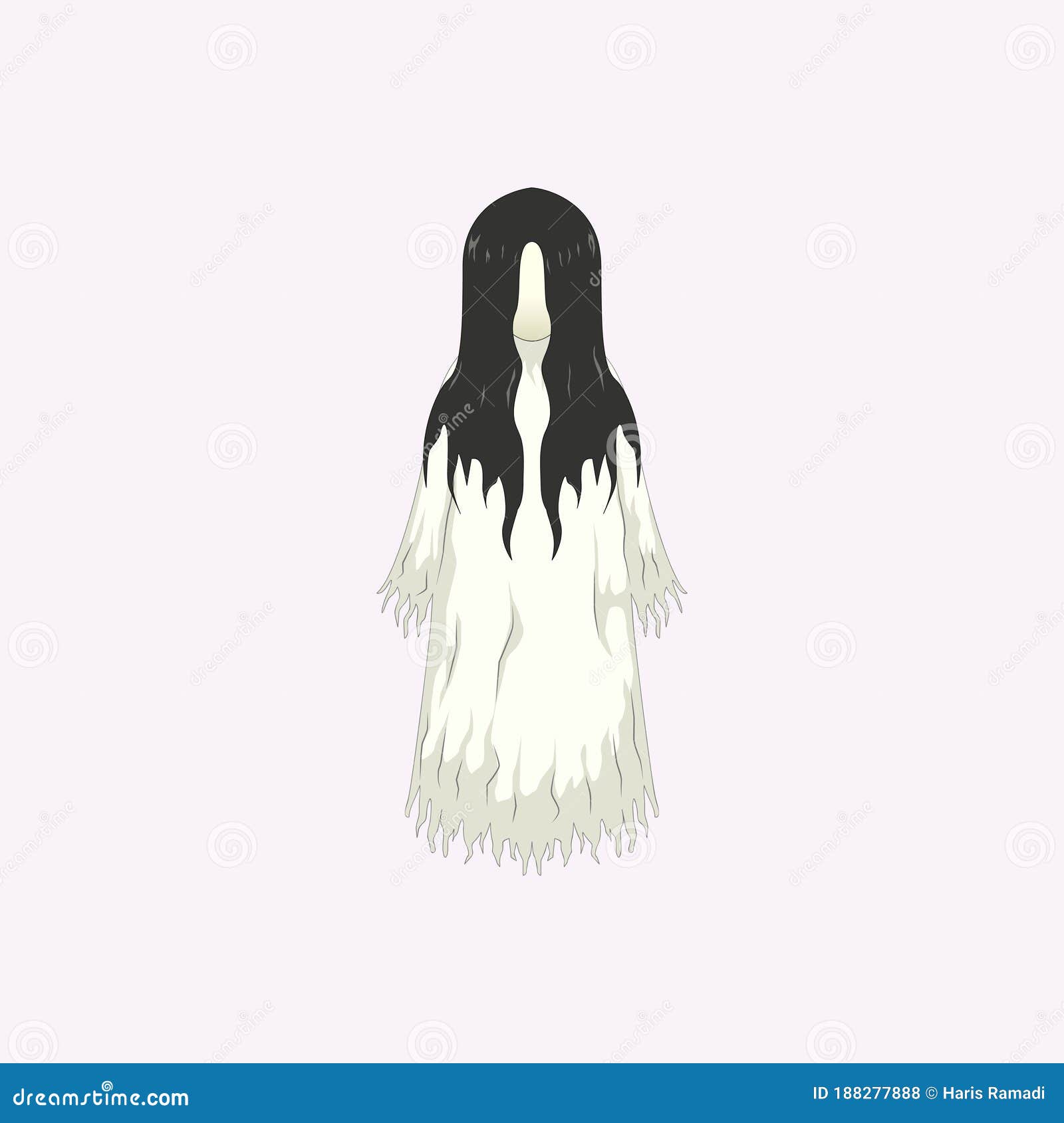 White Lady Cartoon Ghost Character Stock Vector - Illustration of isolated,  female: 188277888