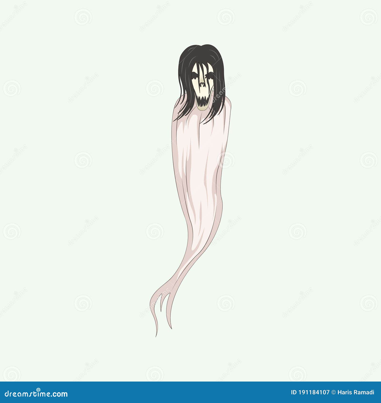 white lady cartoon ghost character