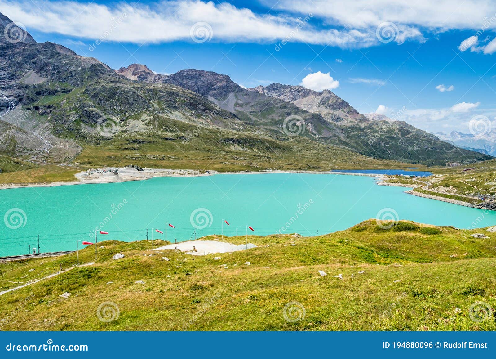 The White Lake, Lago Bianco in Bernina, Engadin, Grisons, Switzerland Stock Photo - Image lake, nature: 194880096