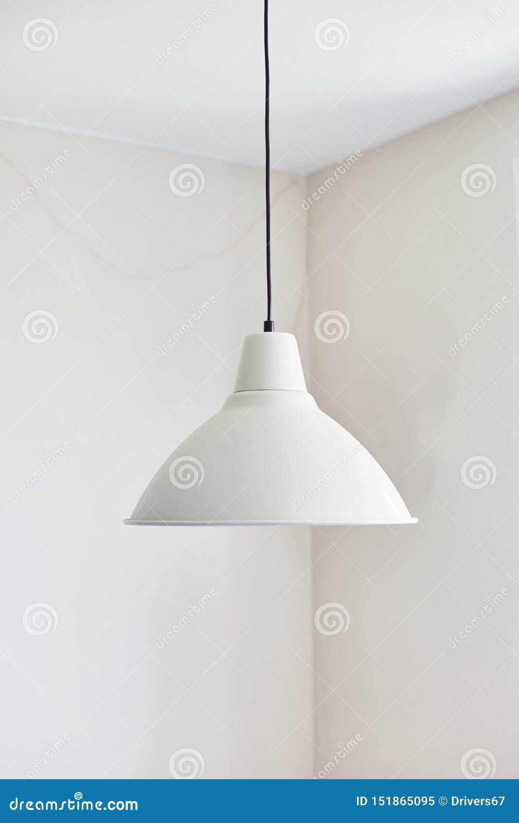 White Lamp in the Interior of the Kitchen. Stock Image Image of