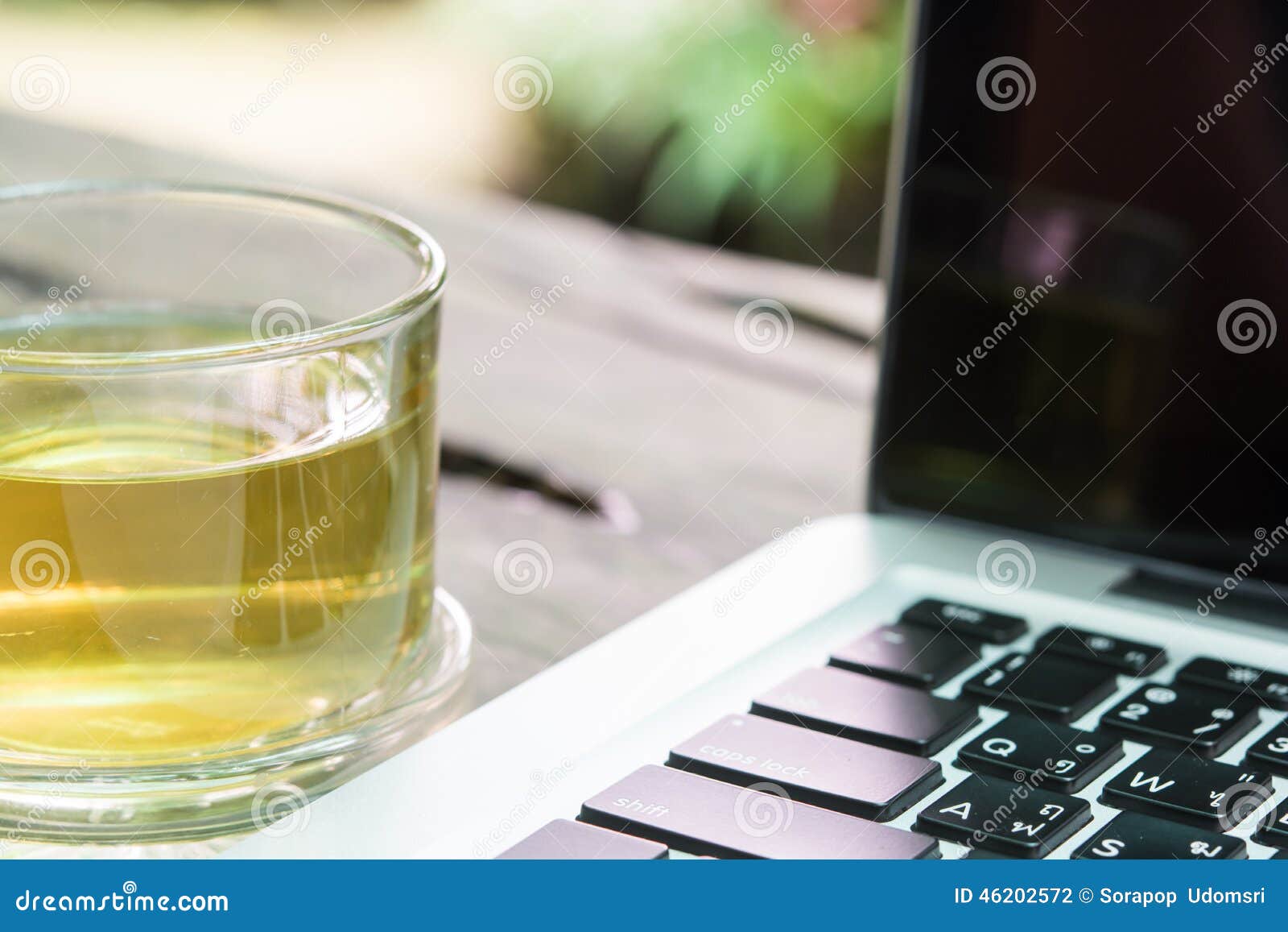 White Laptop and Tea Cup Business Stock Photo Image of invest, coffee