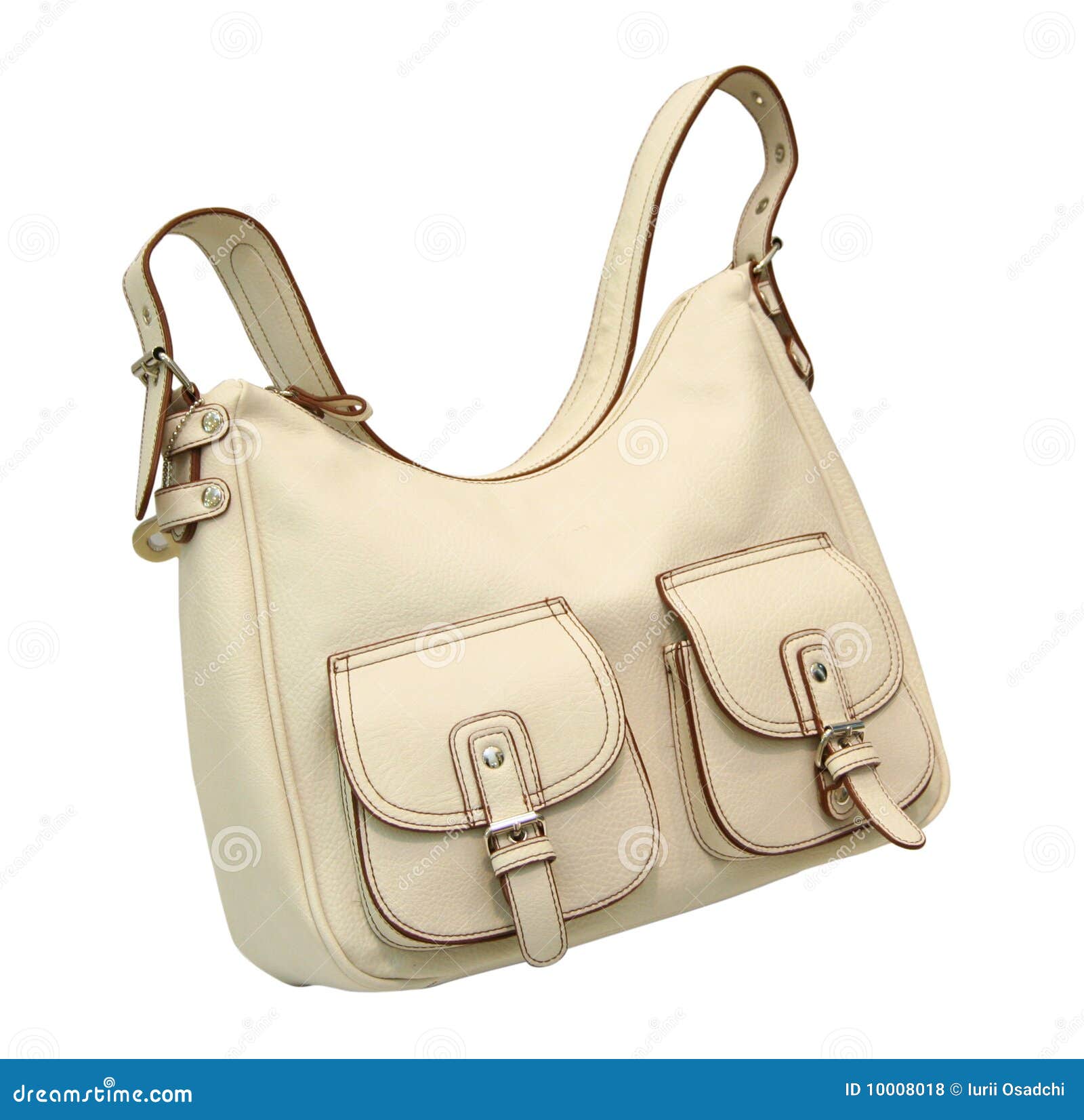 White leather bag stock photo. Image of urban, style 10008018