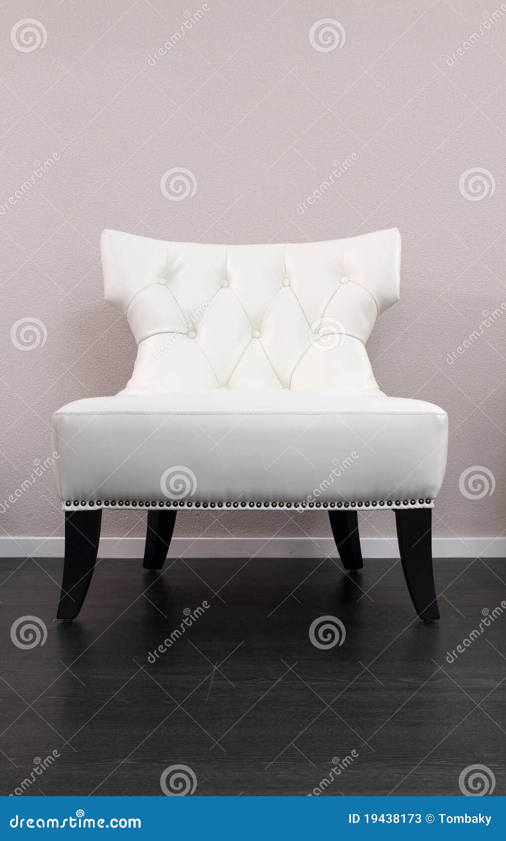 White Leather Comfortable Armchair Stock Image Image of luxury