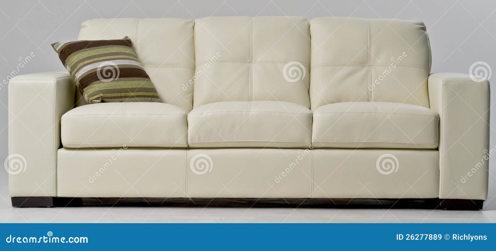 White Leather Couch stock image. Image of cushion, couch 26277889