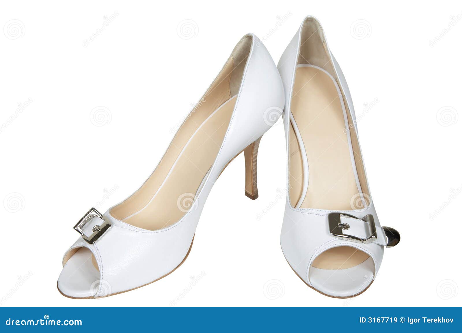 White leather shoe stock image. Image of high, vogue, wear - 3167719