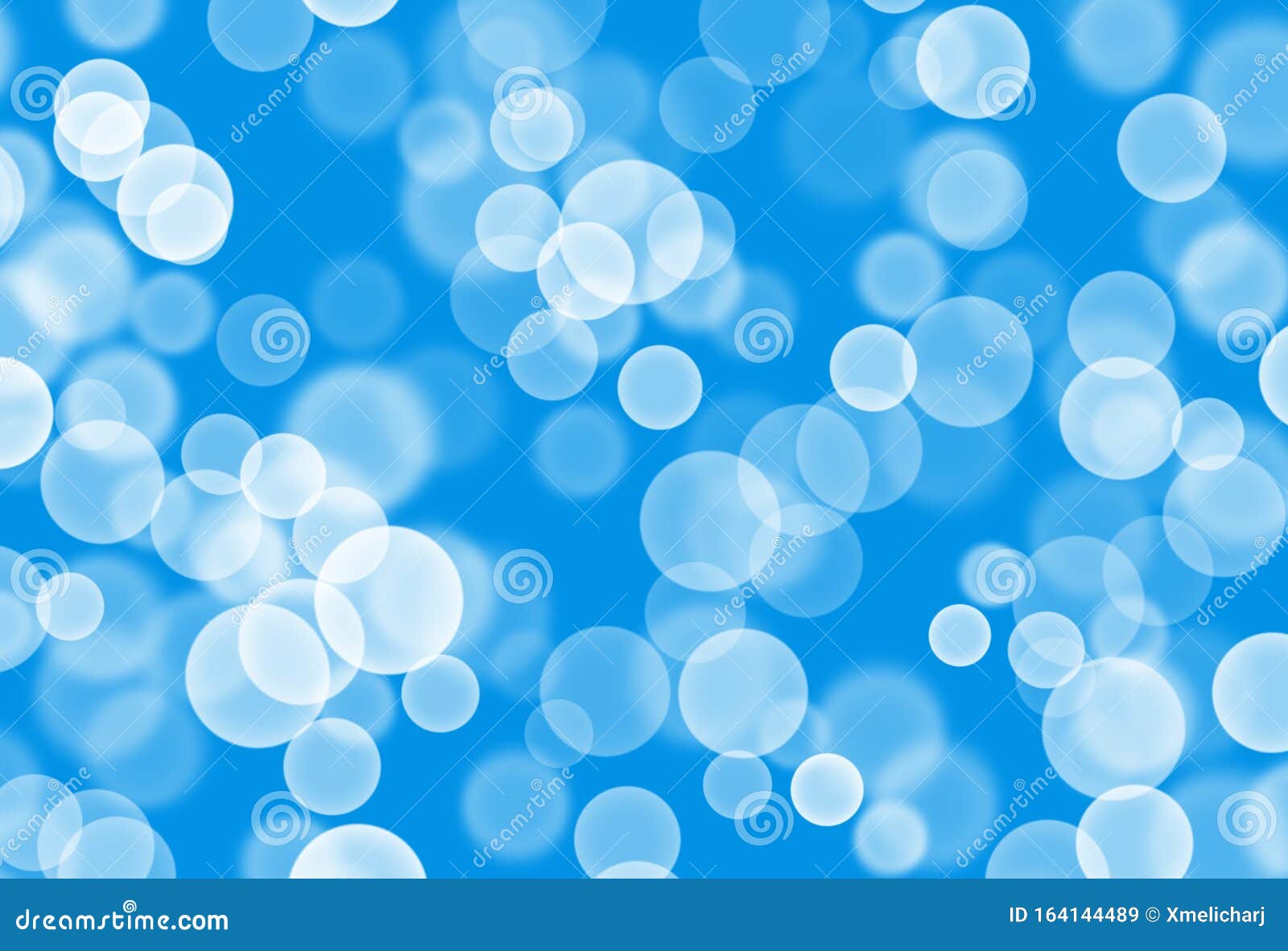 White and Light Blue Circles on Blue Background Stock Illustration