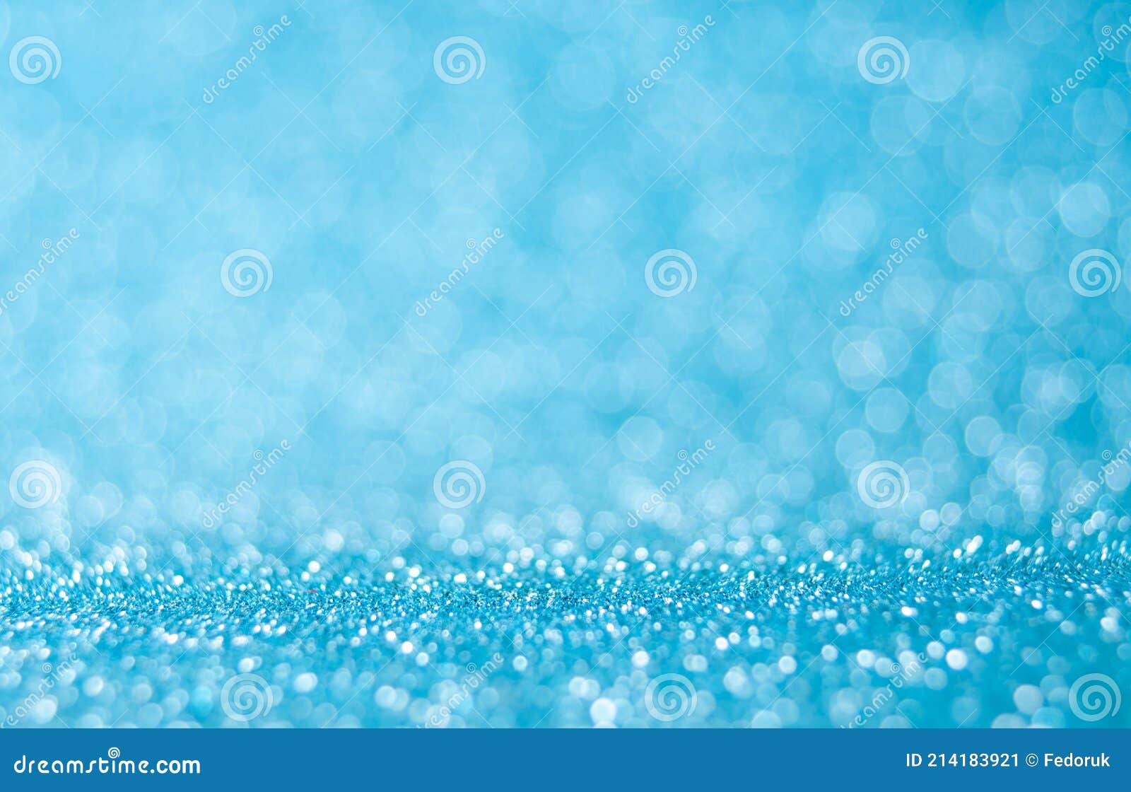 White Light Blue Glitter Bokeh Texture Abstract Background Stock Image