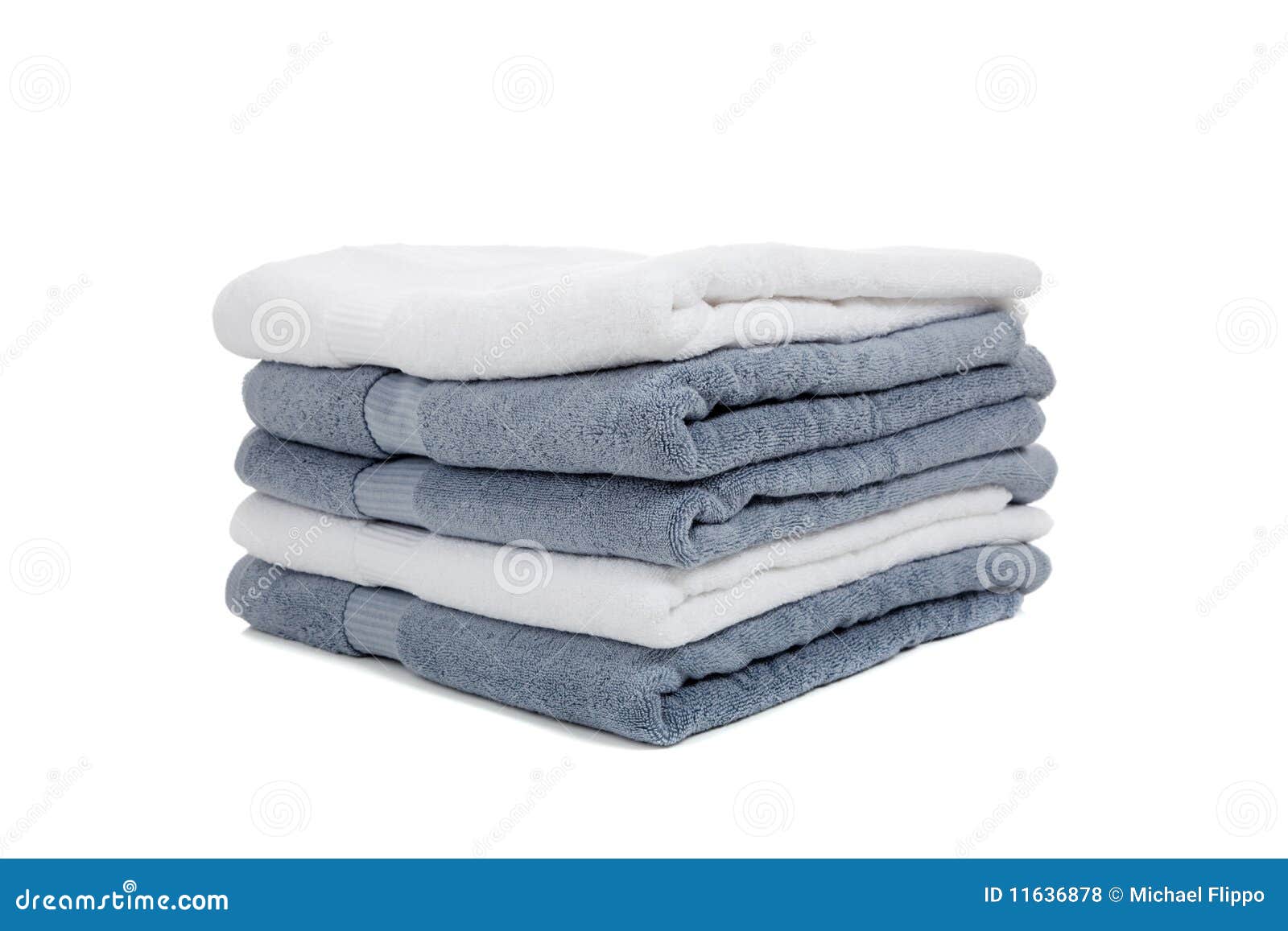 White and Light Blue or Gray Towels on White Stock Photo Image of cloth, fresh 11636878