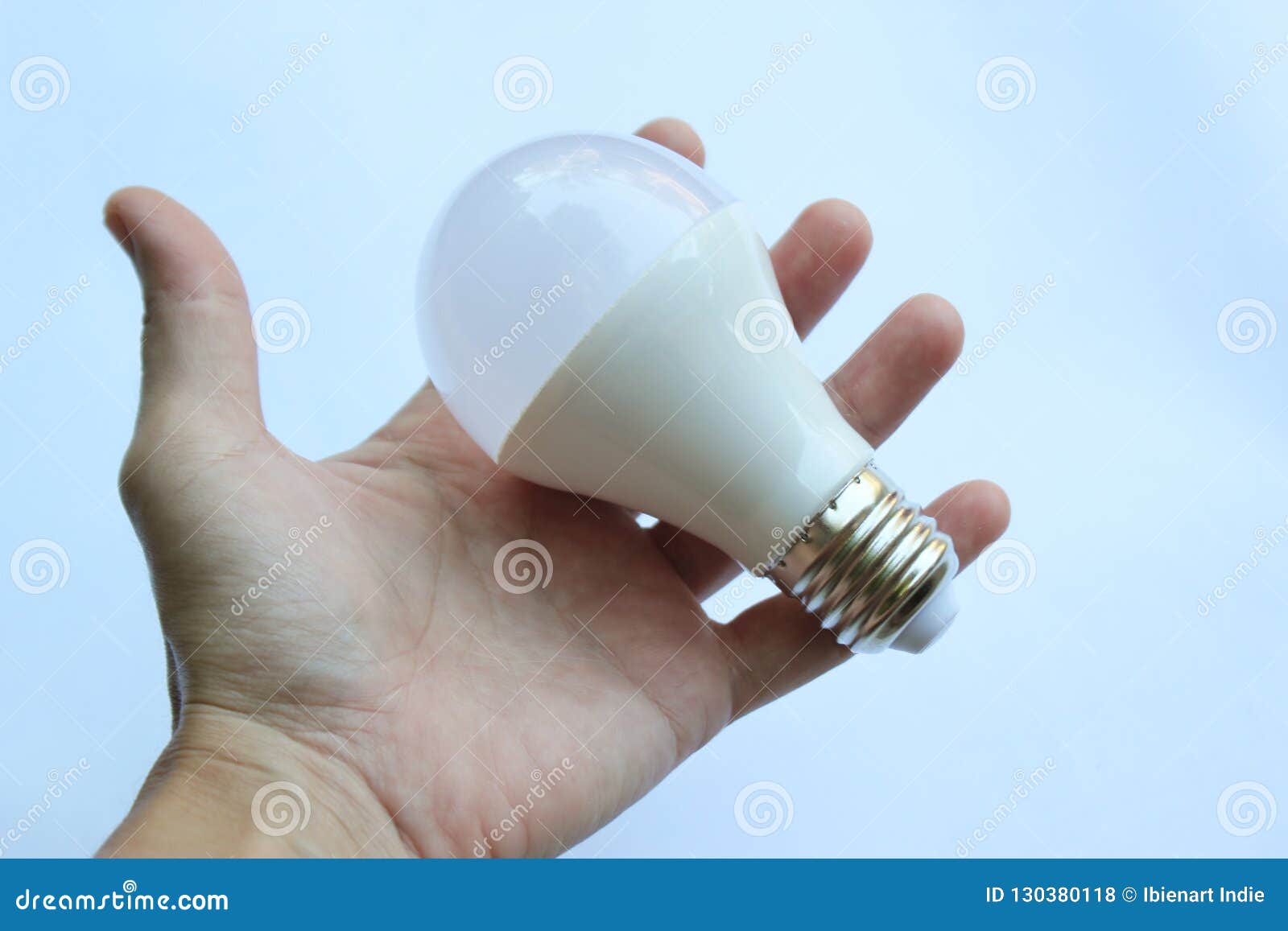 White Light Bulb, Spiral Terminal Stock Photo Image of power