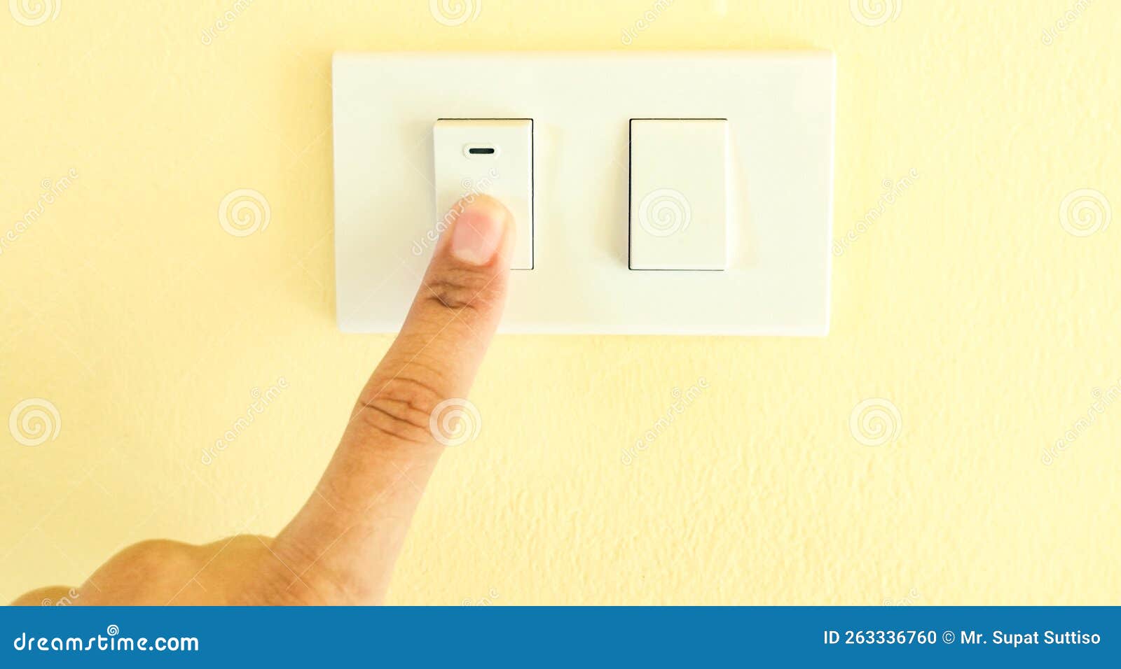 White Light Switch, Finger Press on Off, the Concept of Saving