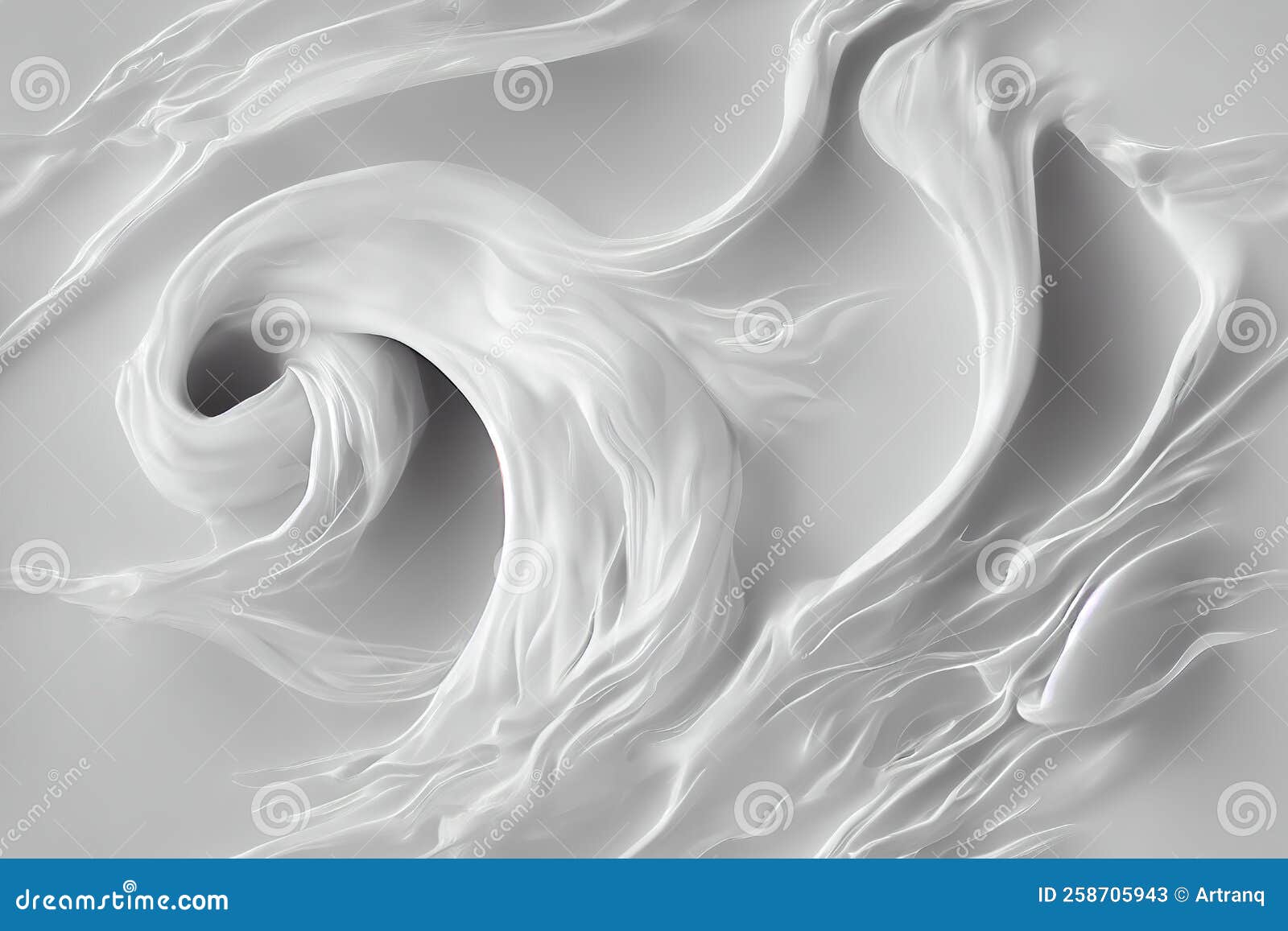 White Liquid Flowing in an Abstract Seamless Texture Stock Illustration