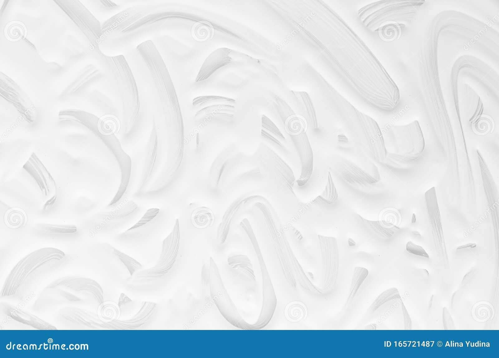 White Liquid Paint Texture with Smooth Curly Curved Random Lines As ...