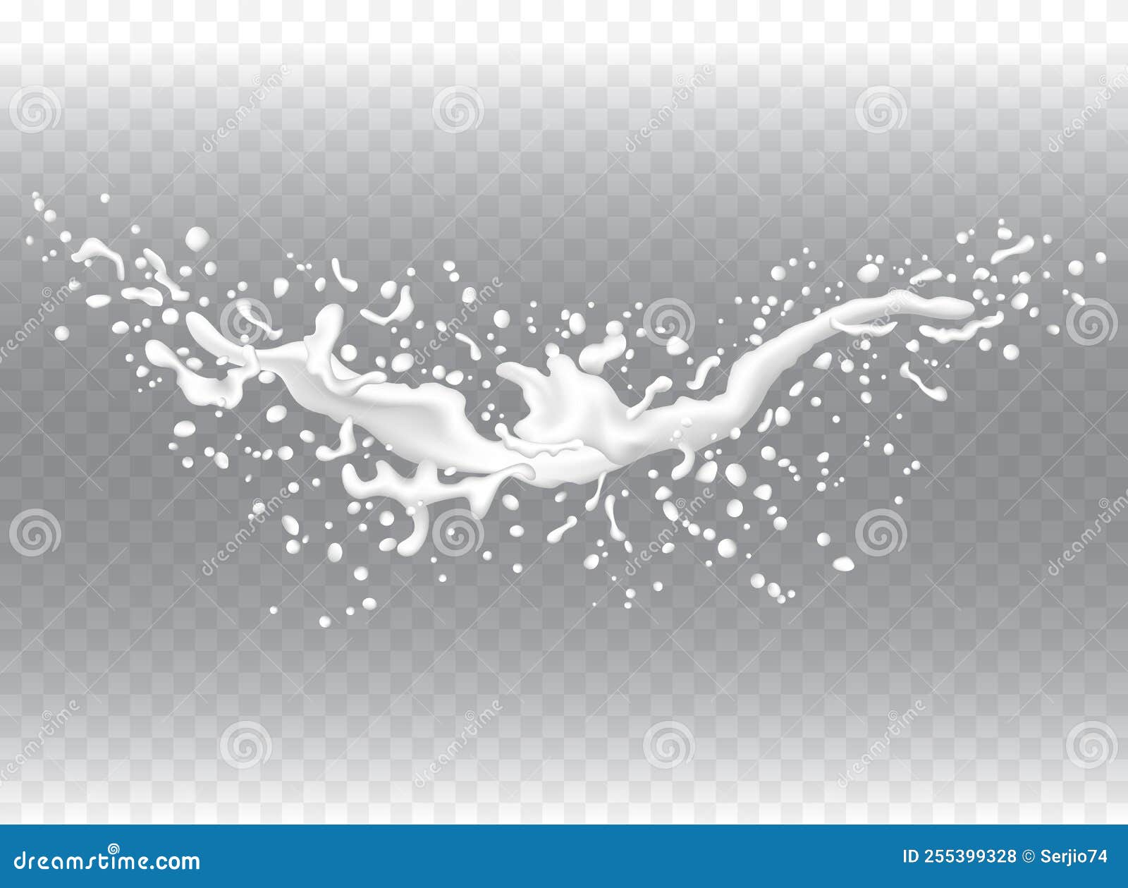 White Liquid on Transparent Background Stock Vector Illustration of